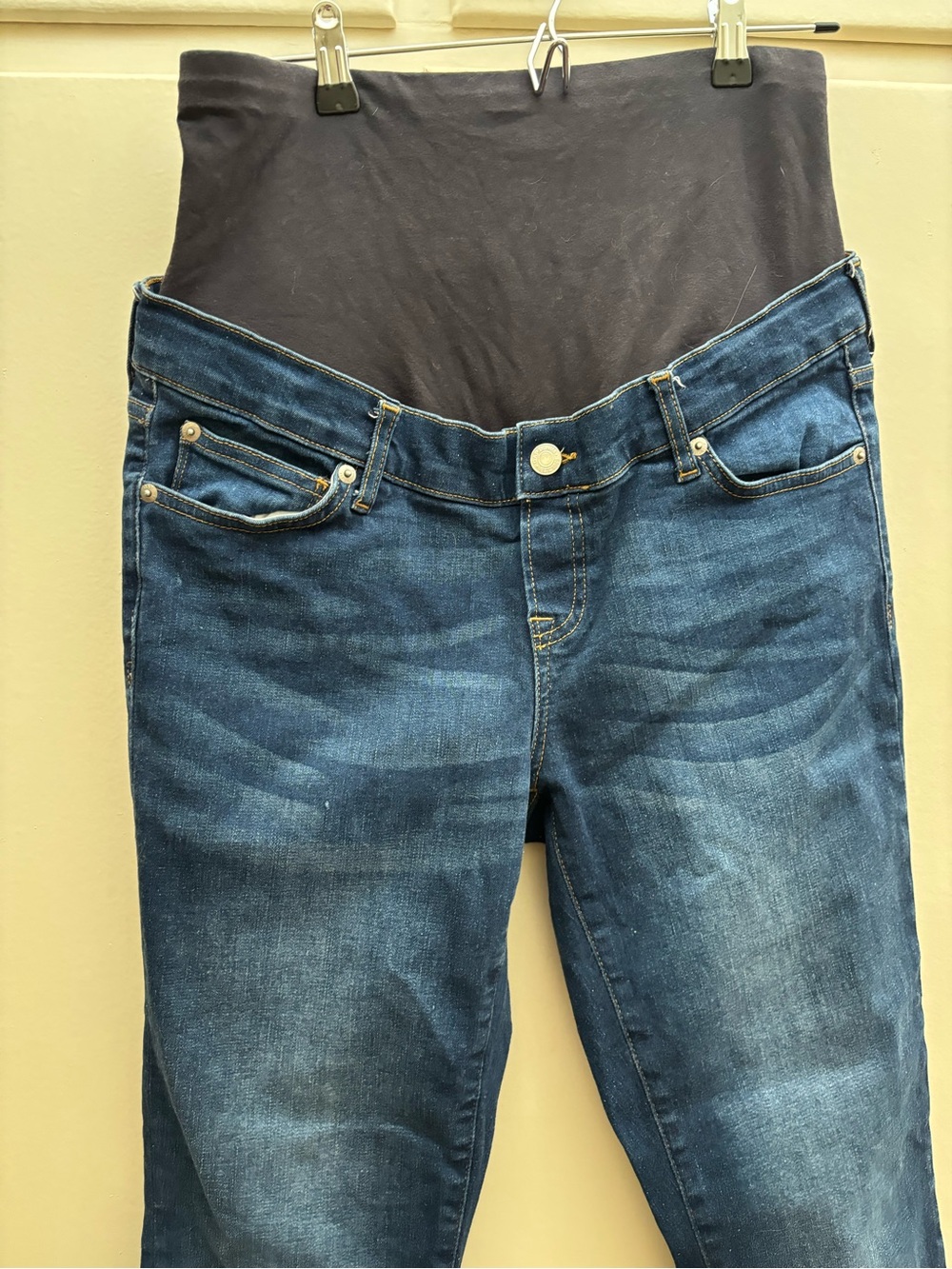 GAP Maternity Skinny Jeans in Dark Blue with Overband